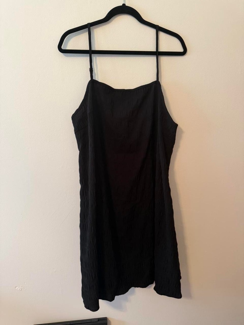 SHEIN Black Mini Slip Dress with Spaghetti Straps